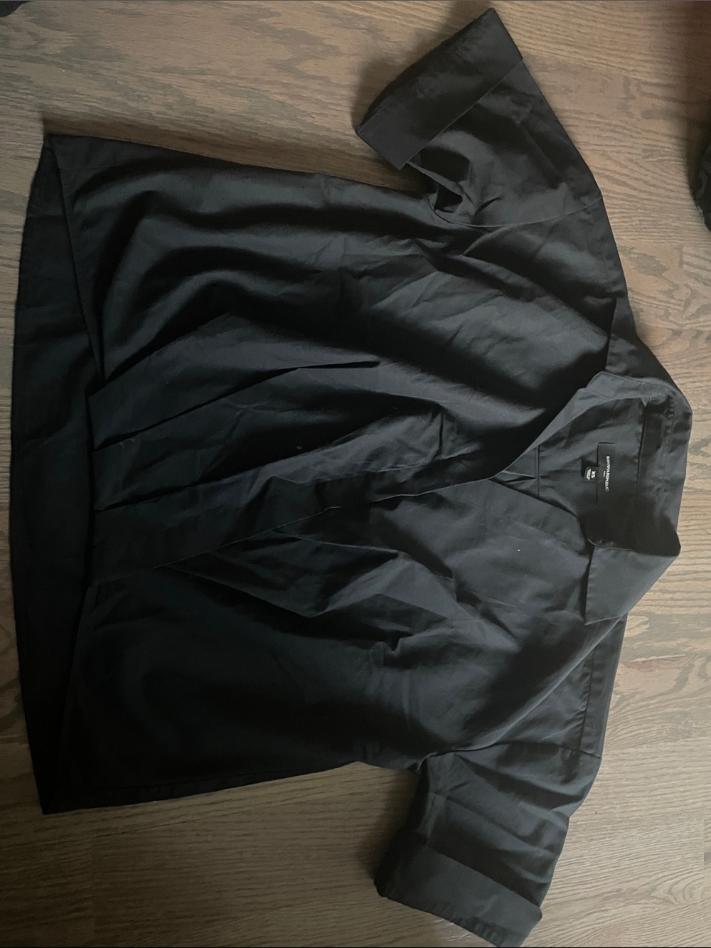 Banana Republic Black Short-Sleeve Shirt Jacket